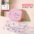 Pokémon glass lunch box - high borosilicate glass bowl - microwaveable food container - food storage container - bento box for students and office workers