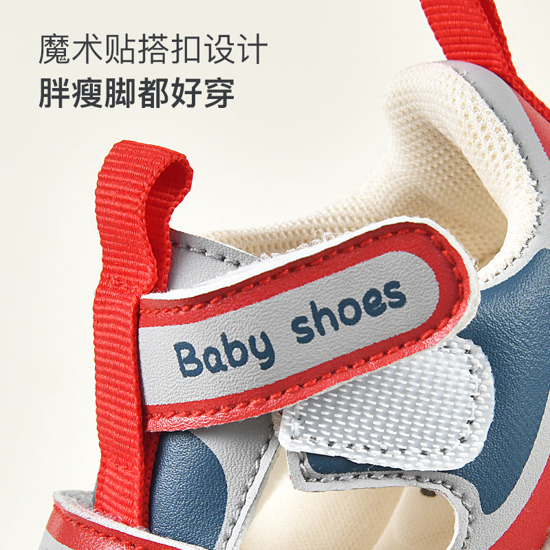 Baby sandals for boys, summer infant first walker shoes, 0-1-2 years old, soft sole baby and toddler functional shoes for girls