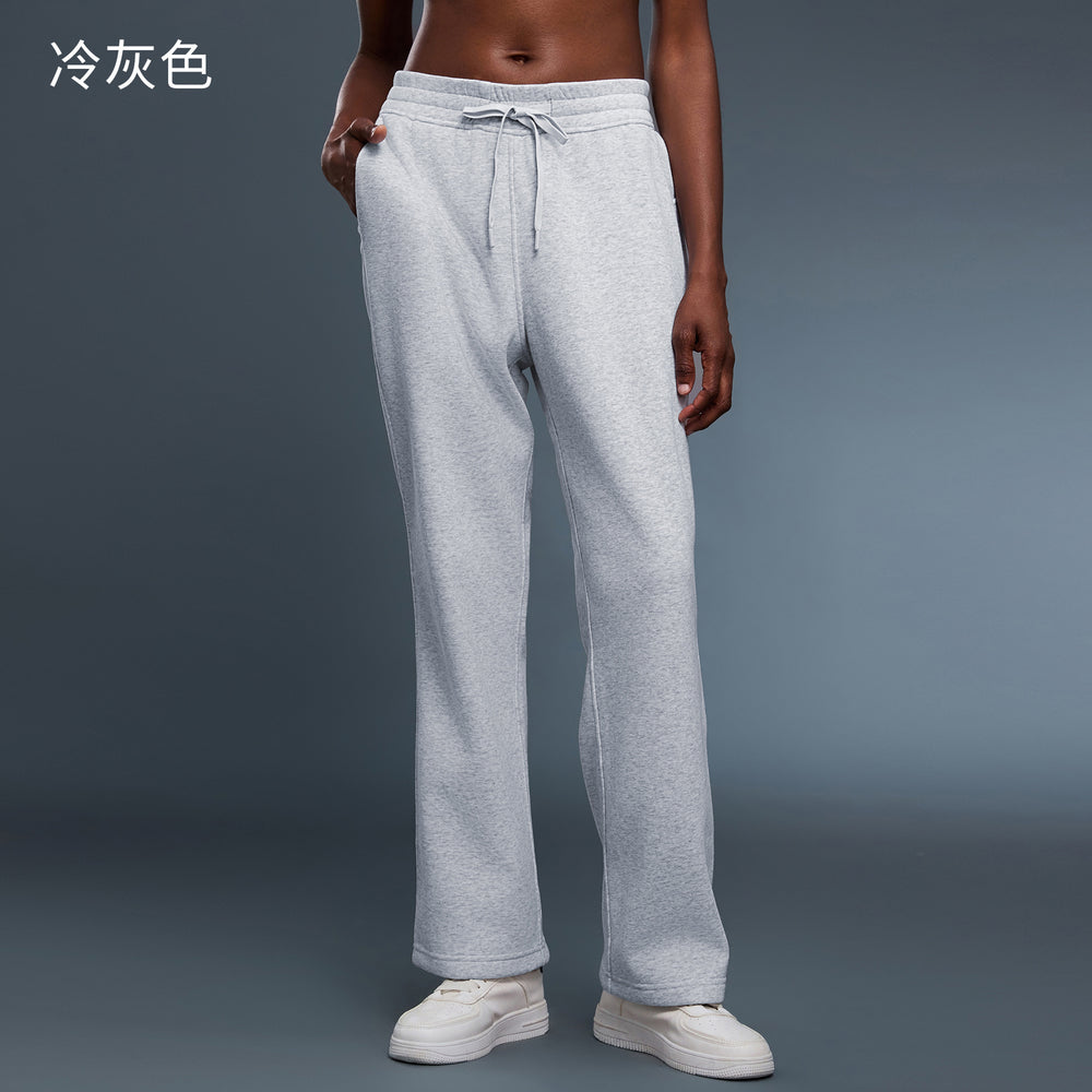 Loose sports pants for women fall and winterfleece-linedheattechcomfortablestraight-leg pants work clothingeasiest for matchslimming lookcasual pantsd25135