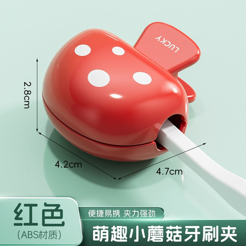 Mushroom toothbrush storage clip portable travel toothbrush dust protective cap storage box portable toothbrush head protective jacket