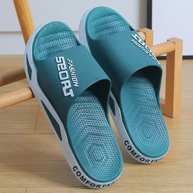 New arrivalfashion slippers men's summer breathable shit-feeling soft bottom home sandals outdoor trendy beach shoes wholesale