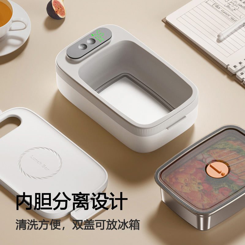 Electric lunch box, rechargeable model, water-free 304 liner, student office worker hot meal artifact, charging heating lunch box
