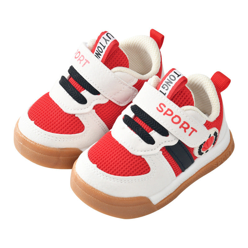 Baby boys' spring/autumn first walker shoes, 0-1-3 years old toddler functional shoes, infant soft-soled shoes, baby girl shoes