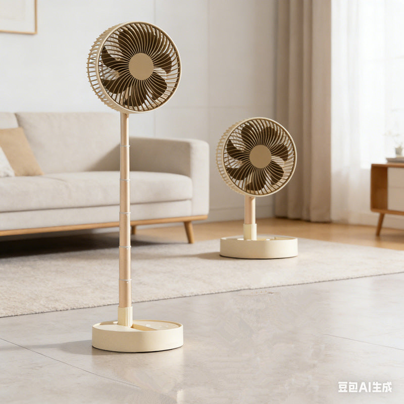 Floor-standing desktop telescopic foldable usb fan student dormitory office home multi-functional silent and storable