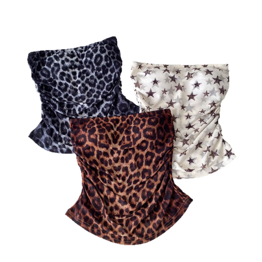 Wild leopard print star printing camisole women's summer silmslimming look waist work clothingeleganttops