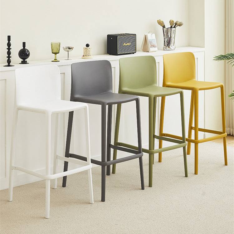 Scandinaviancasual bar chair modern normcore plastic backrest bar chair for home reinforced designer creative high stool