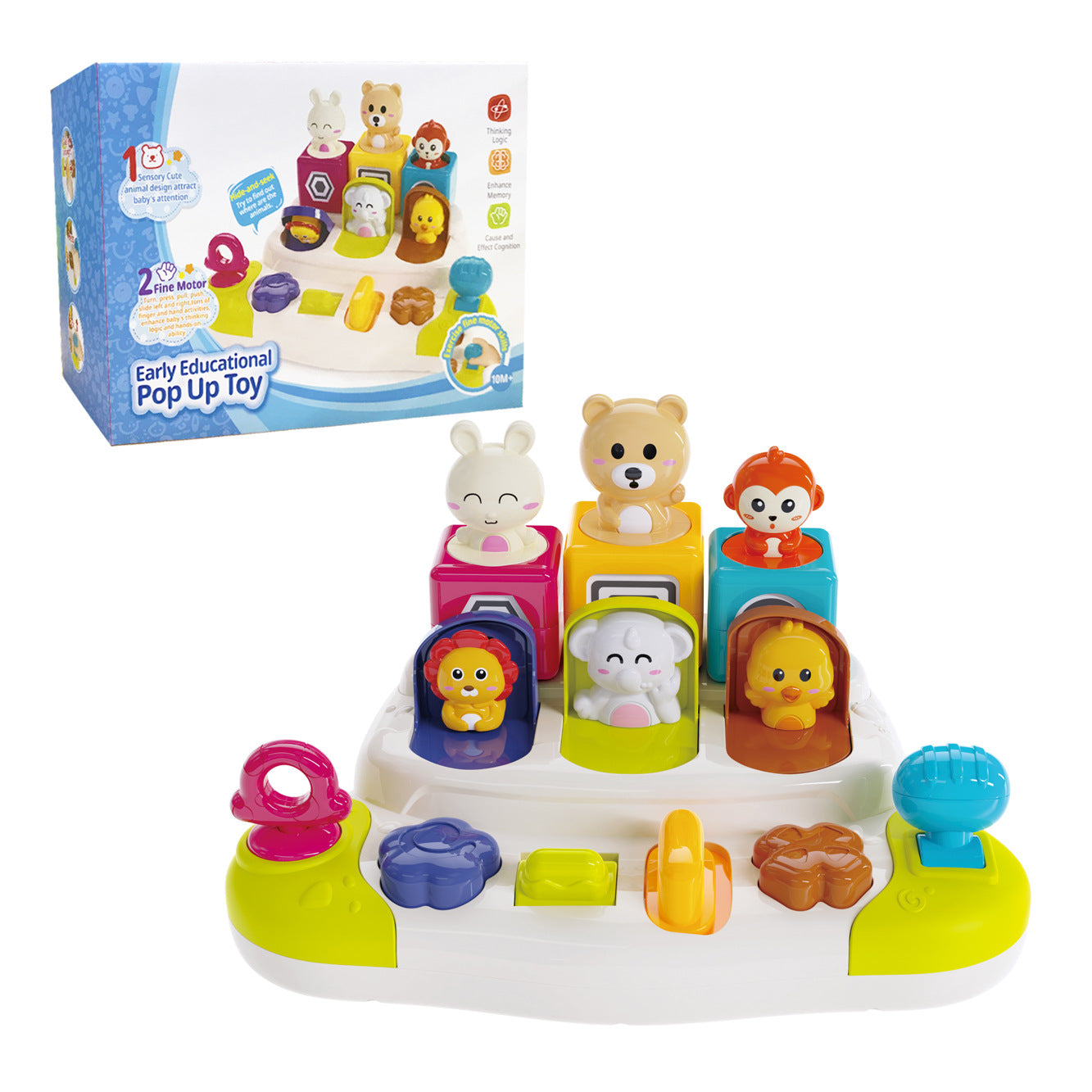 Cross-border farm peek-a-boo baby memory training baby puzzle parent-child interaction color matching early education toys