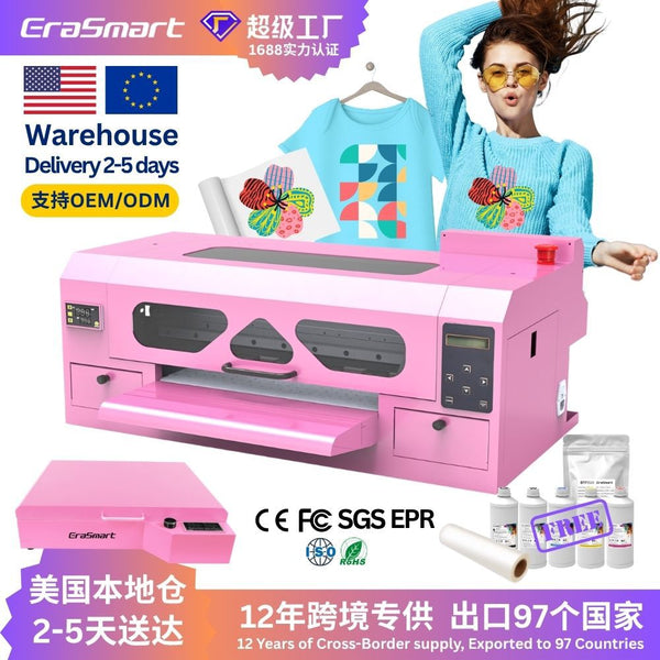 Erasmart small A3 white ink printer DTF digital heat transfer machine clothing printing machine business project