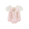 Baby clothes summer romper lightweight newborn bodysuit girl's summer fashion jumpsuit full month hundred days princess outfit
