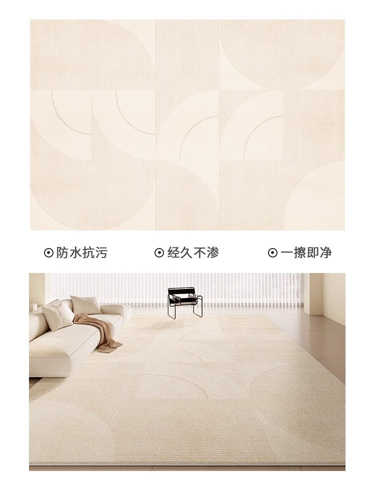 Carpet living room  new bedroom bedside sofa floor mat no-wash, wipeable, no-maintenance, light luxury, high-end cream style