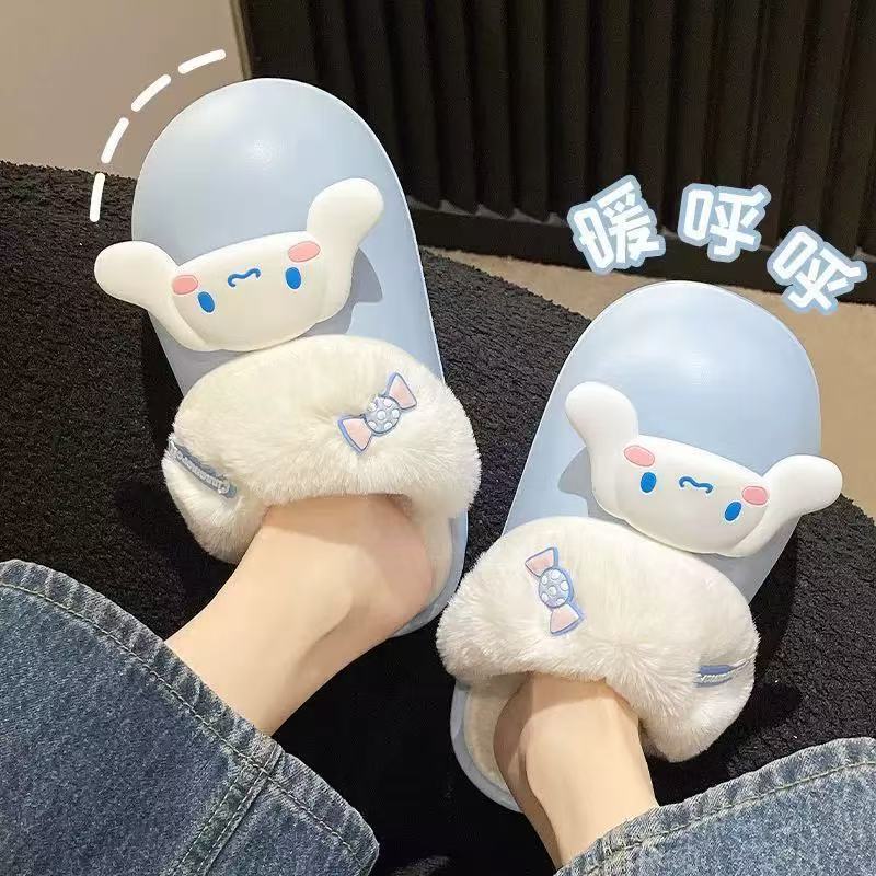 Fall and winternew arrival baotou waterproof cotton slippers with a sense of stepping on shit, thickenedheattech non-slip indoor and outdoor home stuffed women's cotton shoes