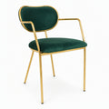 Scandinavian iron backrest armrest dining chair accessible luxurynet celebrity golden solid wood makeup chair restaurant chair coffee shop