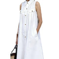 Amazon fashion urban minimalist chic versatile polo collar dress - women's new summer slimming dress
