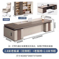 2.8m double short cabinet boss table + boss chair + 7-door bookcase
