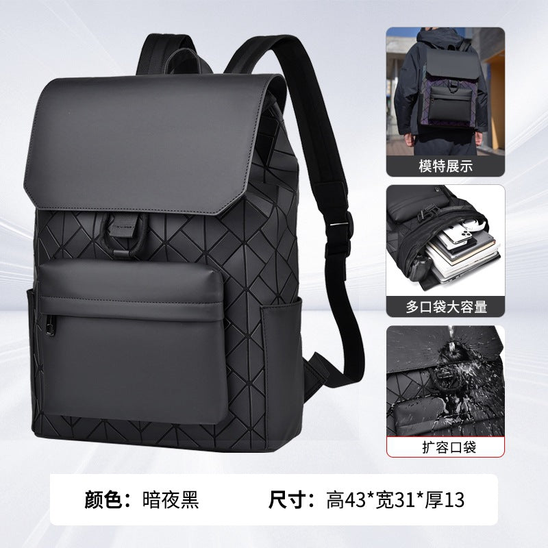 Cross-border large-capacity men's backpack fashionable women's backpack trendy high-end sense lightweight backpack school bag commuter computer bag