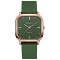 New silicone strap fashion rose gold watch for women, student style, middle and high school students, square quartz men's watch - wholesale