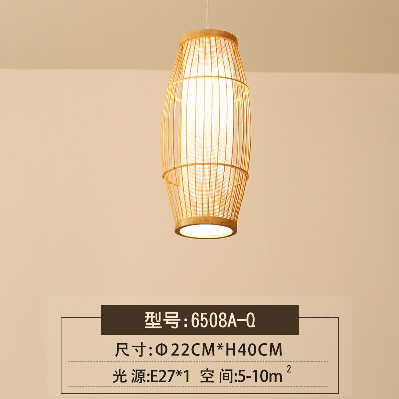 Manufacturer Home Furnishing Bamboo Chandelier Living Room Chinese Tea Room Restaurant Hotel Aisle Tatami Tea House Lighting Energy Saving