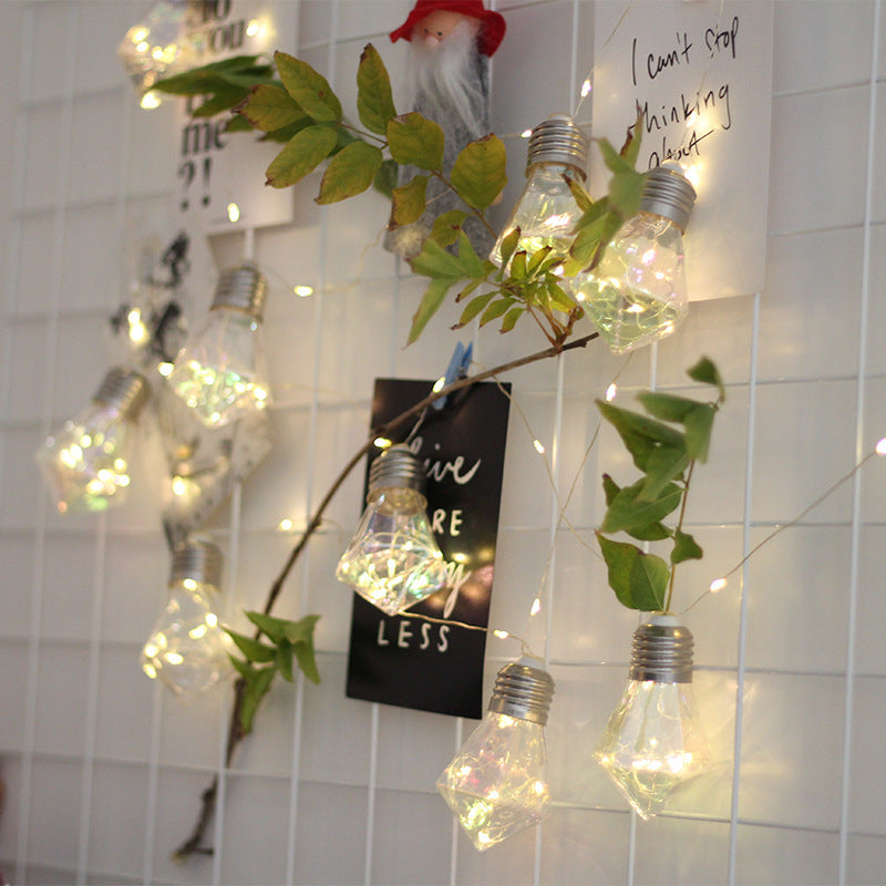 Factory direct sales 100 lights 10 bulbs LED light strings Copper wire light bulbs Diamond lighting, Christmas tree decorative light bulbs