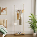 Casual clothes hanger italianaccessible luxury bedroom accessible luxury storage cream for home space floor-standing clothes coat rack shelf