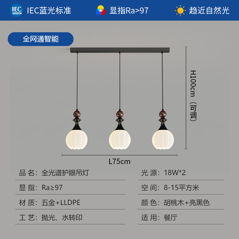 French medieval style living room chandelier modern simplicity high-end hall main lighting 2025 new walnut lamps