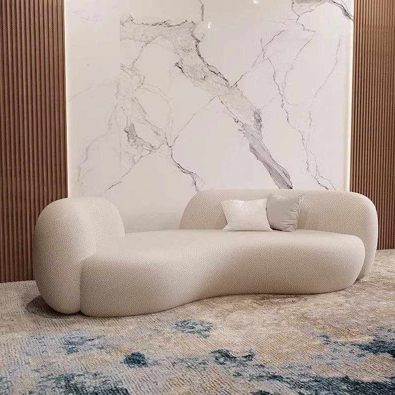 Accessible luxury cashmere fabric curved sofa coffee table modern casual living room beauty salon clothing store furniture popular