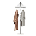 Luxury-feel metal coat rack with sturdy base - freestanding overcoat and windbreaker storage rack with multiple hooks for decorative storage