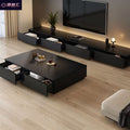 Wabi-sabi style solid wood luxury coffee table living room 2025 new arrivalfor homeaccessible luxuryclassy small apartment coffee table tv cabinet