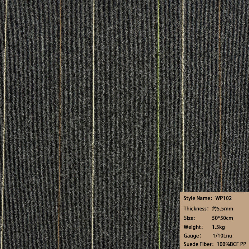 Wangpu factory direct sales carpet office commercial polypropylene environmental-friendlyplaid patchwork carpet sound insulation floor mat carpet