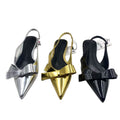Za's 2025 new women's shoes: low heel, elegant, socialite style, closed-toe, low-cut pumps with back strap