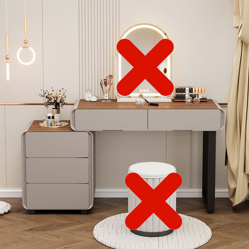 new master bedroom vanity table - solid wood, light luxury, high-end feel, chest of drawers integrated makeup vanity, bedroom makeup table