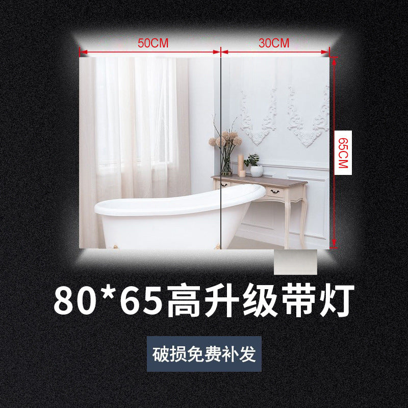 Stainless Steel Bathroom Mirror Cabinet Wall-mounted Toilet Mirror Box Toilet Bathroom Mirror with Shelf Dressing Storage