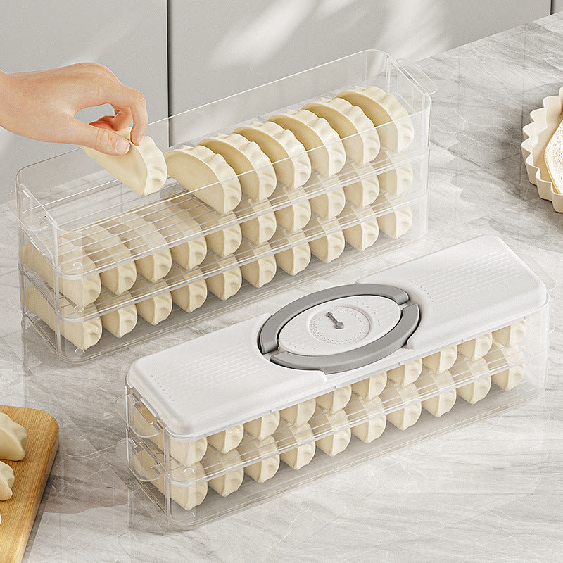 Fridge side door crevice dumpling storage box food grade sealed fresh-keeping box household dumpling chaotic freezing special box