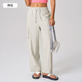 Summer quick-dry breathable cargo pants women's casual versatile loose wide-leg outdoor hiking sports pants d25076