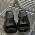 8cm thick sole thick heel slippers women's summer outwear thick sole stomping on shit feeling 2025 new summer beach sandals