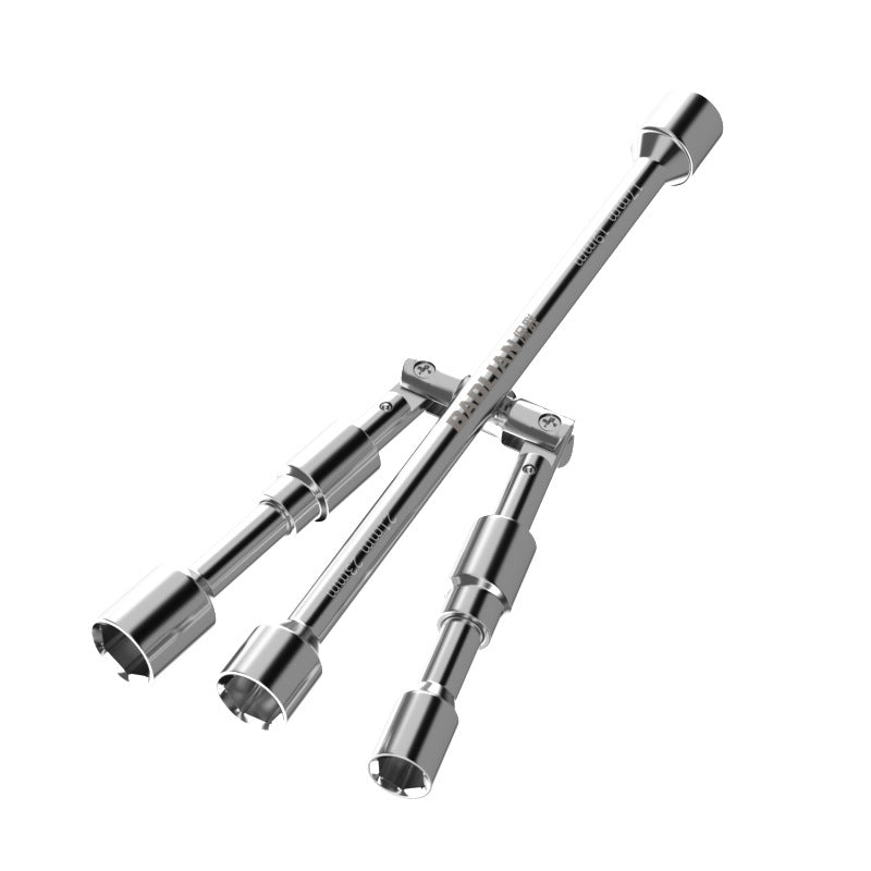 Cross socket folding wrench tool for removing tire screws, special car repair and tire changing handy gadget large wrench
