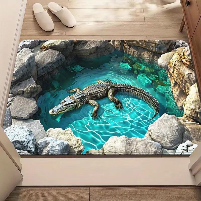 3d visual trap floor mat bathroom absorbent mat non-slip foot mat entrance door mat entrance door mat