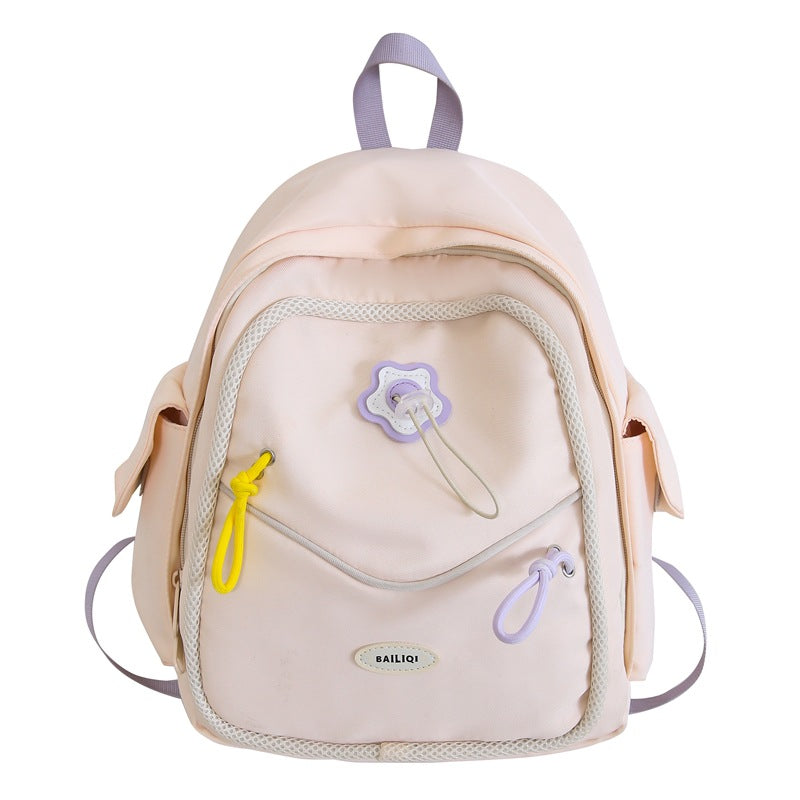 Sweet style small backpack - japanese style junior high, high school, and college student fashion trendy minimalist double shoulder backpack - women's travel bag