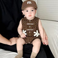 Super cute summer baby clothes, stylish and trendy. lightweight summer rompers for baby boys, perfect for younger months. leopard print onesies