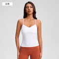 Women's yoga tank top with built-in bra pads, shockproof, high-stretch activewear for fitness, running, and training - camisole style (yg-1004)