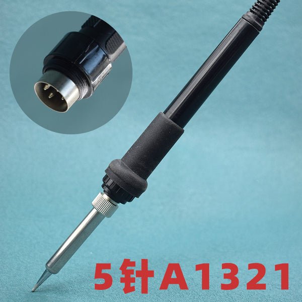 Electric soldering iron welding table handle 1321 Soldering iron handle High temperature resistant silicone plug-in heating core handle 5 pins and five holes