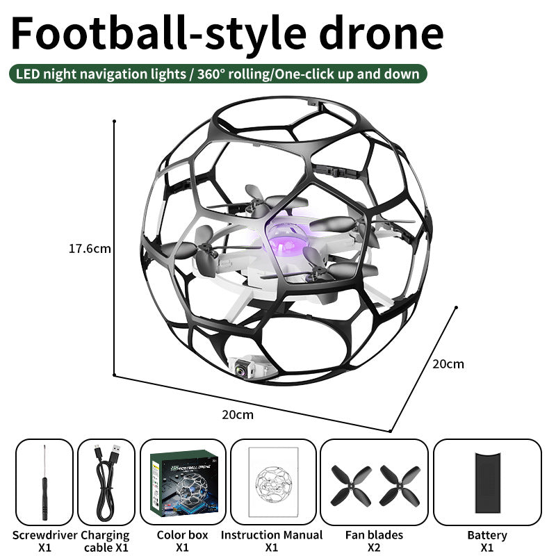 H5 brushless football drone - 7.4v axial ball-type remote control aircraft toy, designed for teaching, training, and competitive play