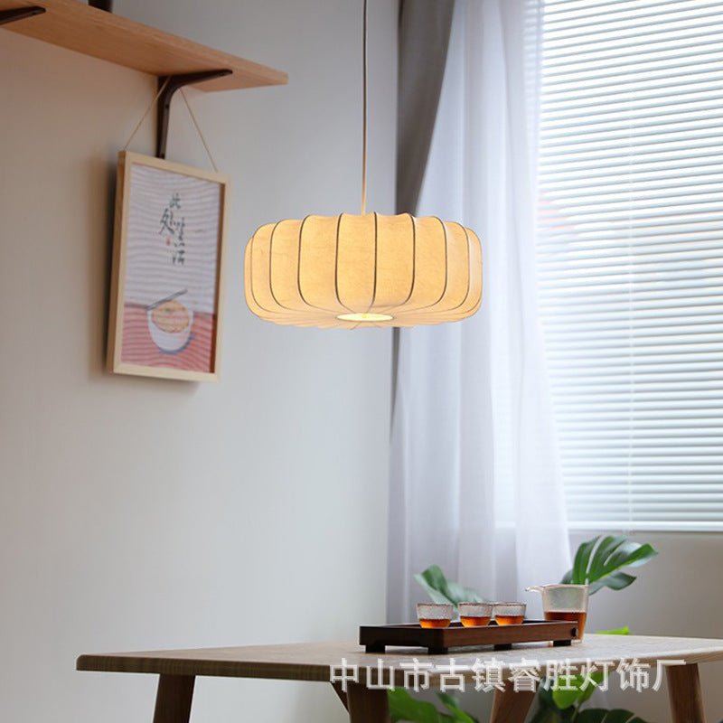 Xiaohongshu pumpkin chandelier master bedroom room modern simple restaurant Internet celebrity LED lighting Zhongshan home decoration lighting