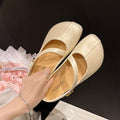 Mary jane shoes round toe soft flatsflats women 2026 spring new arrival flats inclined one strap women's mary jane shoes
