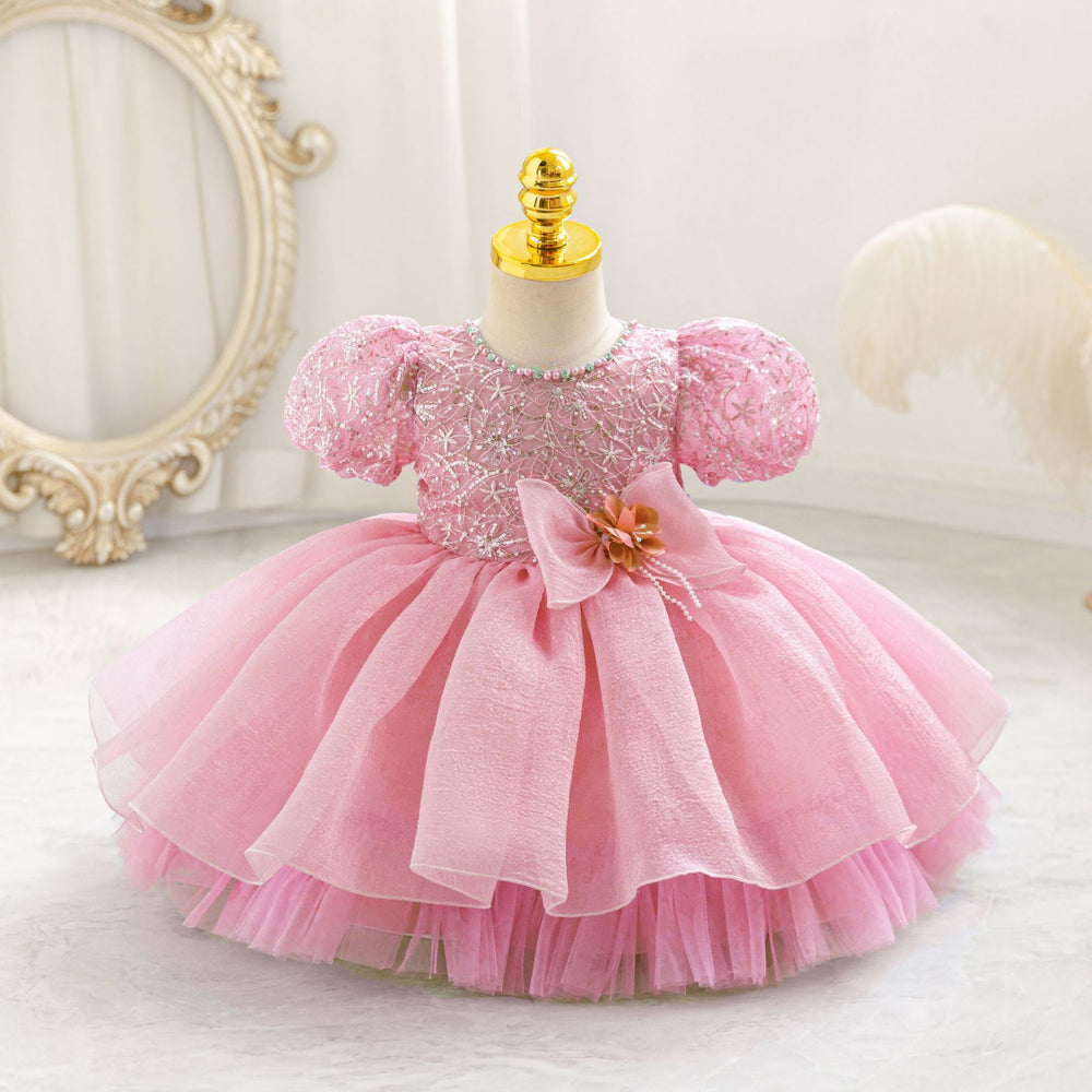 New in stock: sequined tulle cake princess dress for girls - perfect for baby's birthday!