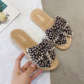 Women's summer fashion slippers - fairy style, trendy indoor/outdoor home slippers with tassels and bows, anti-slip beach sandals