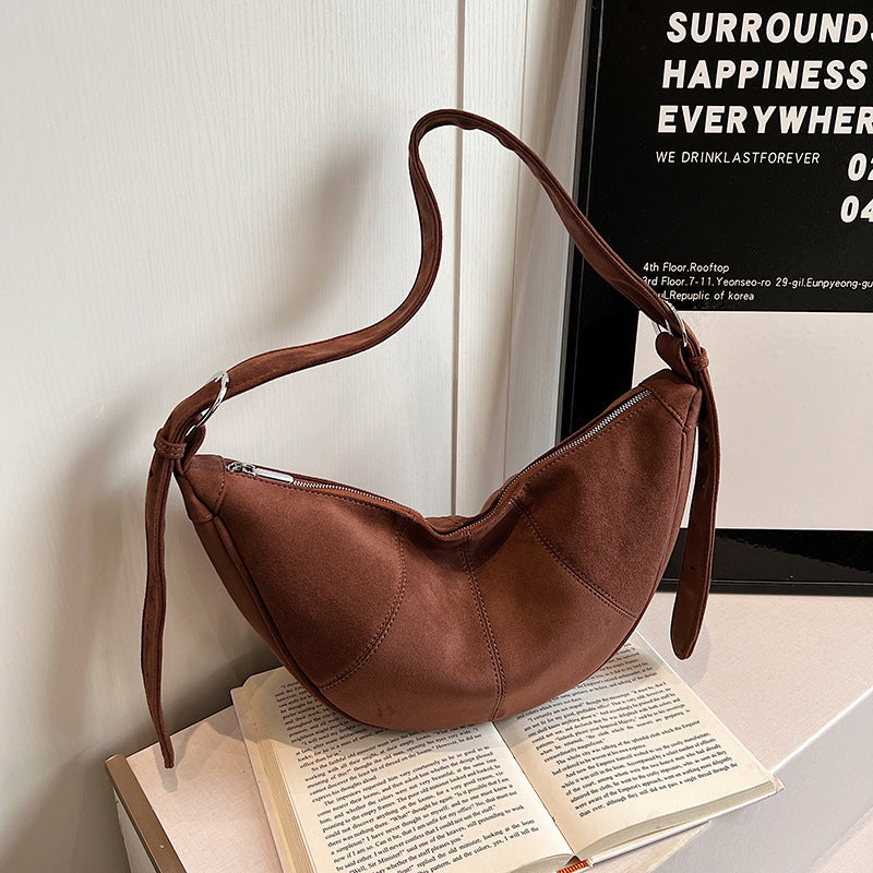 Cross-border large-capacity bag women's 2025 new fashion and simple shoulder messenger women's bag commuter casual dumpling bag