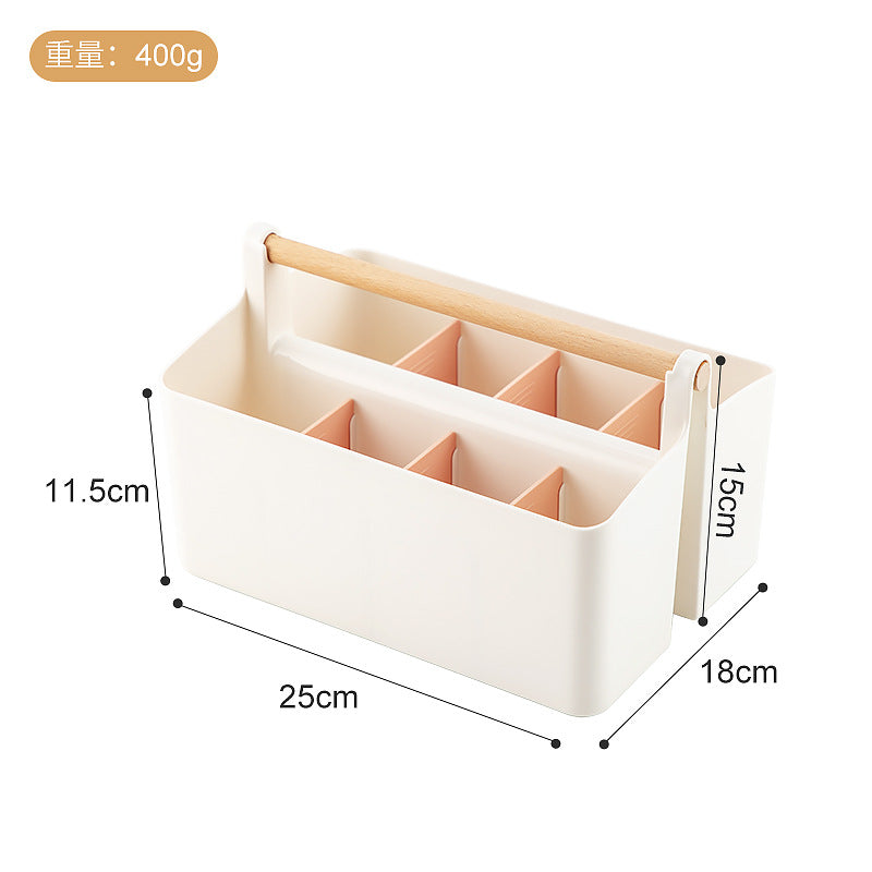 Portable cosmetics storage box needle and thread data cable remote control storage box fresh partition desktop storage box