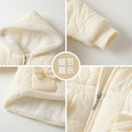 Girls' cotton-padded jacket, autumn/winter  new style, chic baby outerwear, princess fashion, thickened, extra-long sleeves, winter top