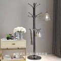 Modern minimalist light luxury marble coat rack floor standing bedroom iron art storage hat rack home hanging bag clothes rack