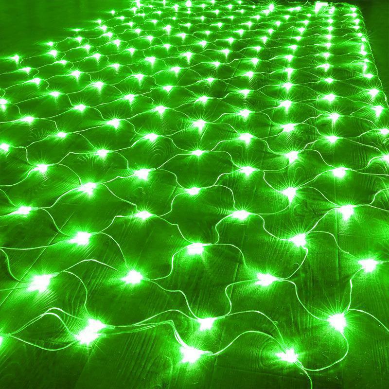 LED net lights, colorful lights, flashing lights, string lights, outdoor waterproof grid shape, full sky, lawn decoration, low voltage fishing net lights